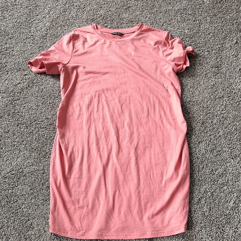 Pink T-Shirt Maternity Dress
